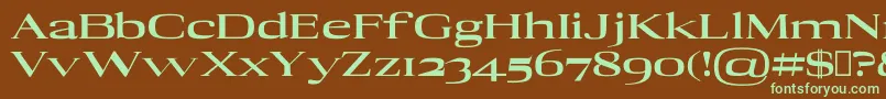 AdonBlack Font – Green Fonts on Brown Background