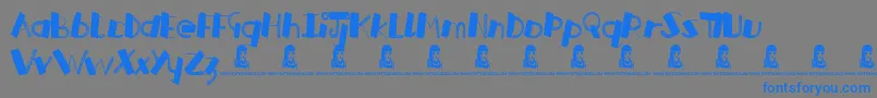 RussianRoulette Font – Blue Fonts on Gray Background