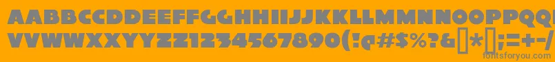 XylitolSolo-Schriftart – Graue Schriften auf orangefarbenem Hintergrund