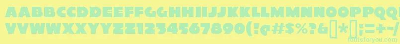 XylitolSolo Font – Green Fonts on Yellow Background