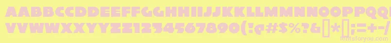 XylitolSolo Font – Pink Fonts on Yellow Background