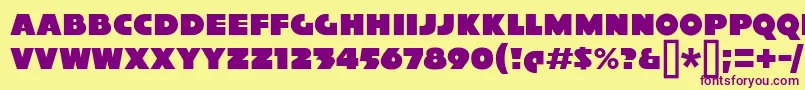 XylitolSolo Font – Purple Fonts on Yellow Background