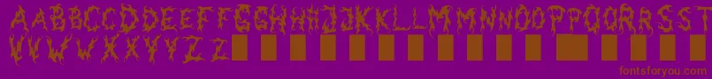 DarkGardenВ©michalKosmulskiフォントについての詳細 フォントDarkGardenВ©michalKosmulski – 紫色の背景に茶色のフォント