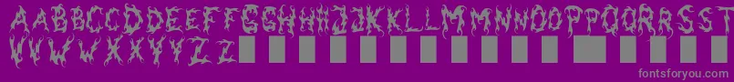 DarkGardenВ©michalKosmulski Font – Gray Fonts on Purple Background