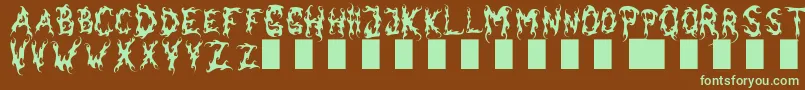 DarkGardenВ©michalKosmulski Font – Green Fonts on Brown Background
