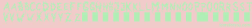 DarkGardenВ©michalKosmulski Font – Green Fonts on Pink Background