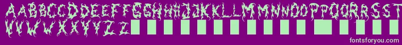 DarkGardenВ©michalKosmulski Font – Green Fonts on Purple Background