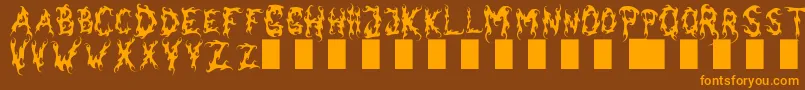 DarkGardenВ©michalKosmulski Font – Orange Fonts on Brown Background