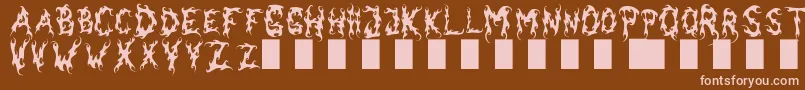 DarkGardenВ©michalKosmulski Font – Pink Fonts on Brown Background