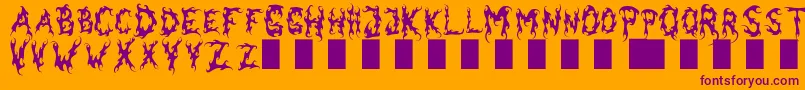 DarkGardenВ©michalKosmulski Font – Purple Fonts on Orange Background