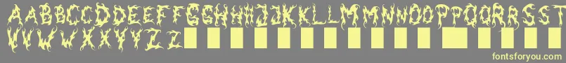 DarkGardenВ©michalKosmulski Font – Yellow Fonts on Gray Background
