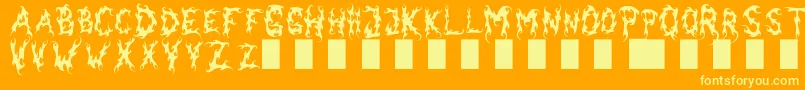 DarkGardenВ©michalKosmulski Font – Yellow Fonts on Orange Background