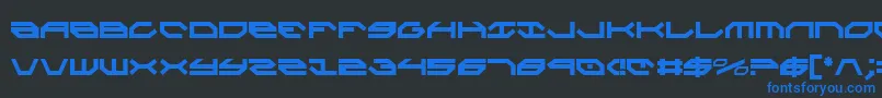 TaskforceCondensed Font – Blue Fonts on Black Background