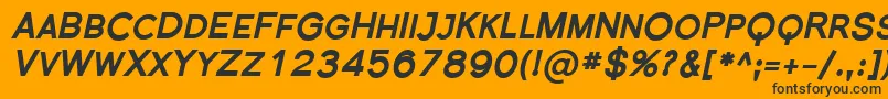 Florsn36 Font – Black Fonts on Orange Background