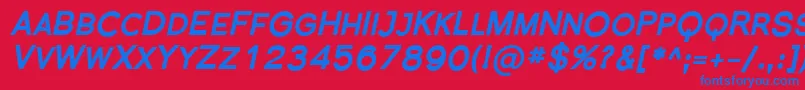 Florsn36 Font – Blue Fonts on Red Background