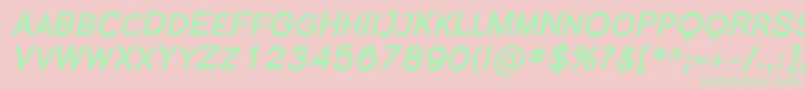 Florsn36 Font – Green Fonts on Pink Background