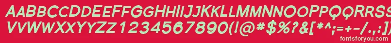 フォントFlorsn36 – 赤い背景に緑の文字