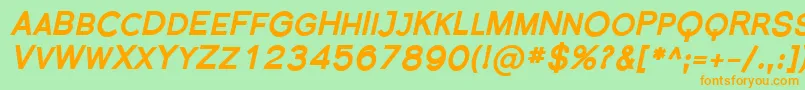 Florsn36 Font – Orange Fonts on Green Background