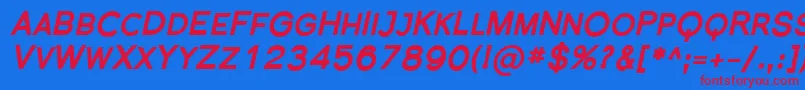 Florsn36 Font – Red Fonts on Blue Background