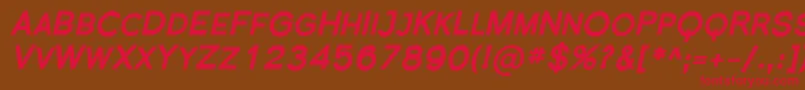 Florsn36 Font – Red Fonts on Brown Background