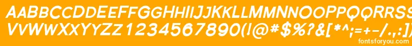 フォントFlorsn36 – オレンジの背景に白い文字