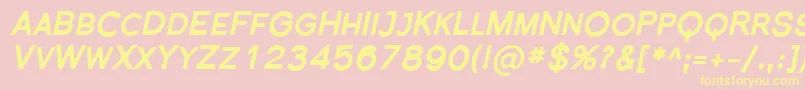 Florsn36 Font – Yellow Fonts on Pink Background