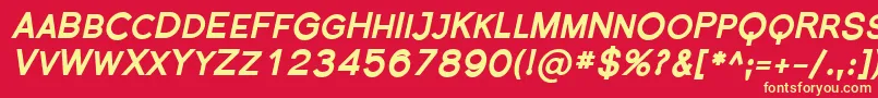 Florsn36 Font – Yellow Fonts on Red Background