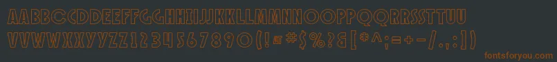 SfSpeakeasyOutline Font – Brown Fonts on Black Background