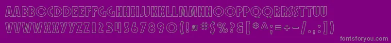 フォントSfSpeakeasyOutline – 紫の背景に灰色の文字