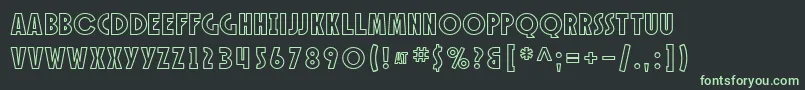 Шрифт SfSpeakeasyOutline – зелёные шрифты на чёрном фоне