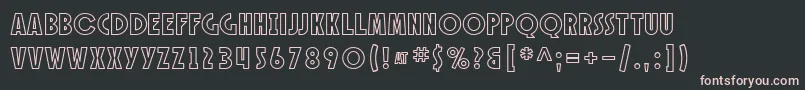 フォントSfSpeakeasyOutline – 黒い背景にピンクのフォント