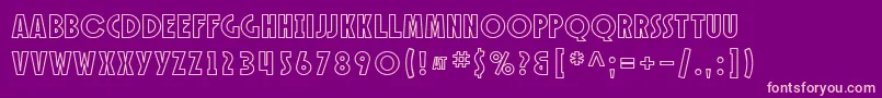 SfSpeakeasyOutline Font – Pink Fonts on Purple Background
