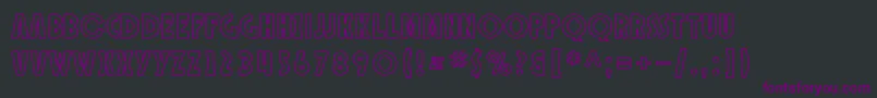 Шрифт SfSpeakeasyOutline – фиолетовые шрифты на чёрном фоне