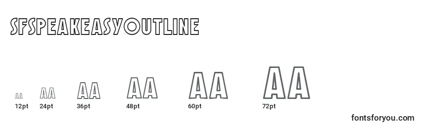 SfSpeakeasyOutline Font Sizes