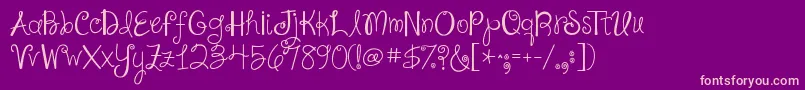 Jandashineyourlightonus Font – Pink Fonts on Purple Background