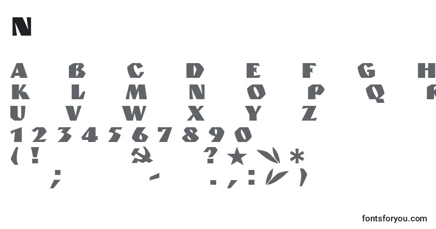 Schriftart Ngranit – Alphabet, Zahlen, spezielle Symbole