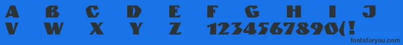 Ngranit Font – Black Fonts on Blue Background