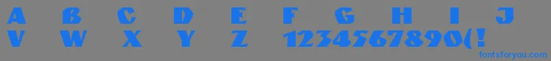 フォントNgranit – 灰色の背景に青い文字