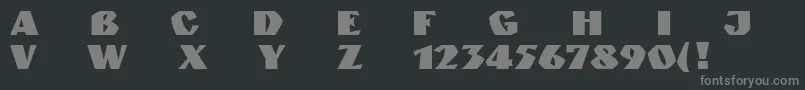 Ngranit Font – Gray Fonts on Black Background