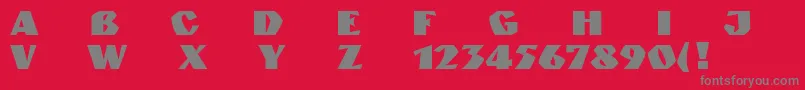 フォントNgranit – 赤い背景に灰色の文字