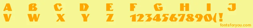 Ngranit Font – Orange Fonts on Yellow Background