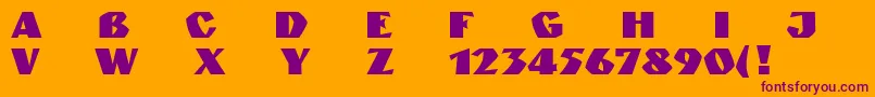 Ngranit Font – Purple Fonts on Orange Background