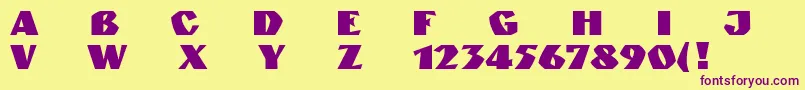 Ngranit Font – Purple Fonts on Yellow Background