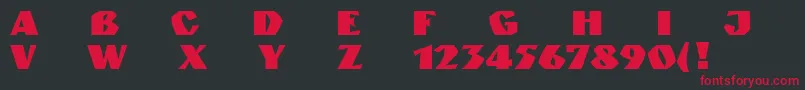 Ngranit Font – Red Fonts on Black Background