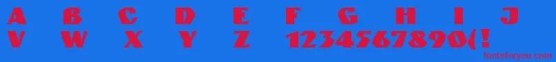 Ngranit Font – Red Fonts on Blue Background