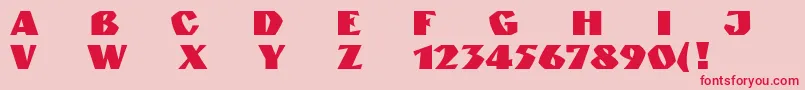 Ngranit Font – Red Fonts on Pink Background