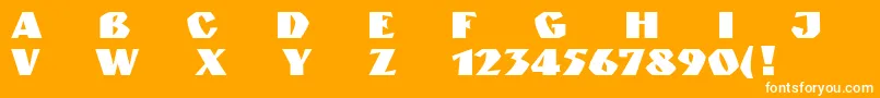 Ngranit Font – White Fonts on Orange Background