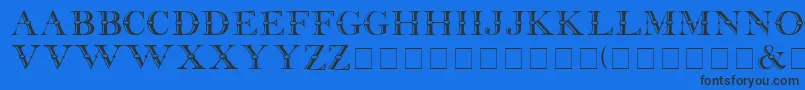 31 Font – Black Fonts on Blue Background