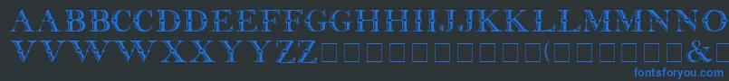 31 Font – Blue Fonts on Black Background