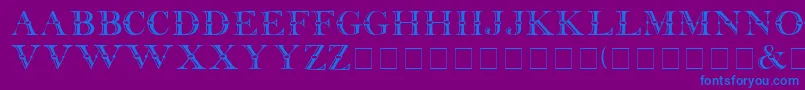 31 Font – Blue Fonts on Purple Background